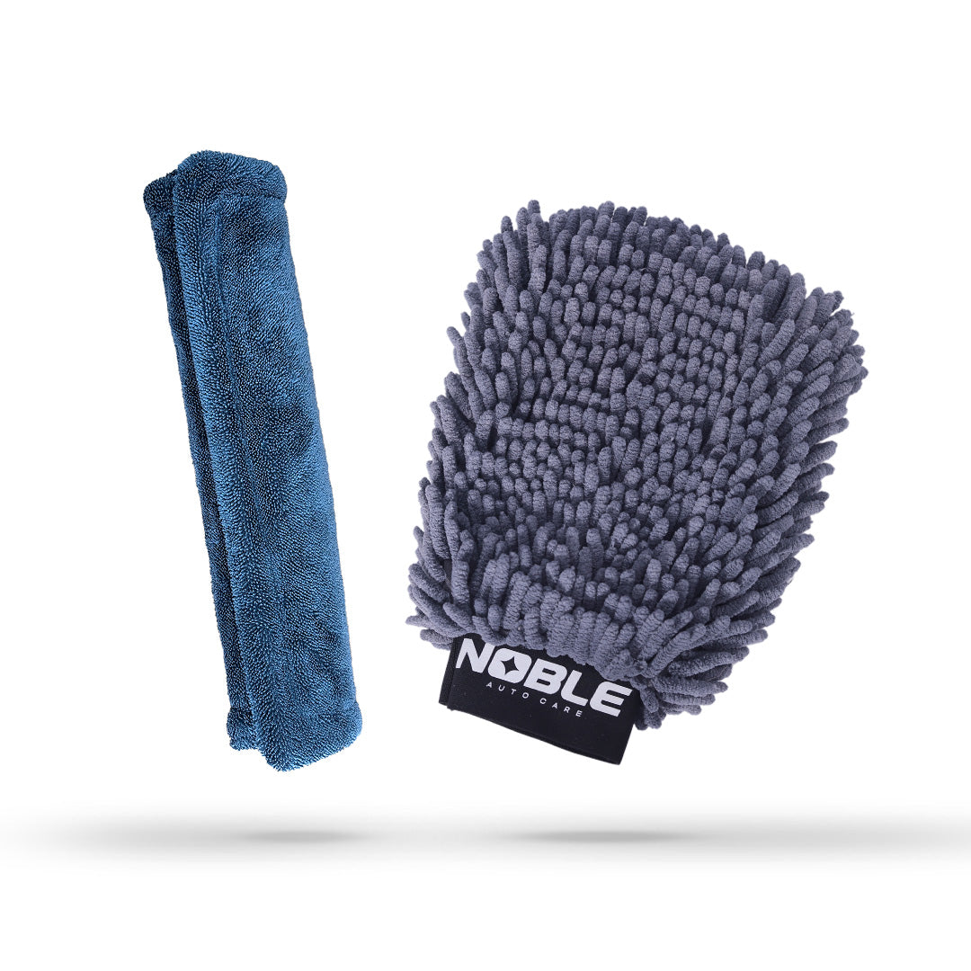 WASH & DRY COMBO (1200GSM DRYING TOWEL + WASH MITT)