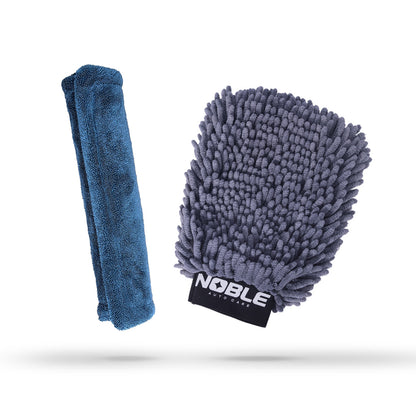 WASH & DRY COMBO (1200GSM DRYING TOWEL + WASH MITT)