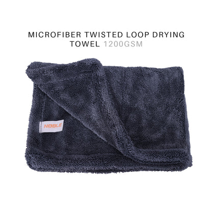 Microfiber Twisted Loop Drying Towel (60×40 cm | 1200 GSM) | Ultra-Absorbent | Streak-Free Finish